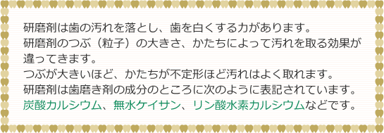 研磨剤の説明