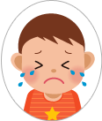 泣き顔の5歳の□□くん