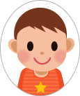 笑顔の5歳の□□くん